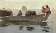 Winslow Homer three boys in a dory painting